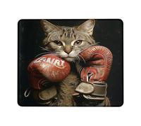 Ergonomico Tappetino per Il Mouse Cat Wide Funny Cool Animal Boxing Gaming Mousepad Tampone per Mouse 25x30cm per PC,Ufficio,Notebook