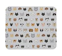 Ergonomico Tappetino per Il Mouse Custom Personalized Cats And Dogs Animal Pattern Picture Gaming Mousepad Tampone per Mouse 25x30cm per Laptop,Ufficio,Notebook