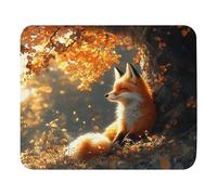 Ergonomico Tappetino per Il Mouse, Fox Curled Up Under A Large Tree, Lavabile Tappetini Mouse, Gaming Mousepad, 25X30cm, Casa, Ufficio, Computer