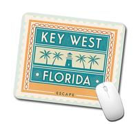 Ergonomico Tappetino per Il Mouse Key West FL Florida Travel Vacation Stamp Gaming Mousepad Tampone per Mouse 25x30cm per Ufficio,Computer,Laptop
