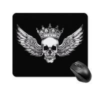 Ergonomico Tappetino per Il Mouse Skull with Crown And Wing Printed 25X30Cm, Tampone per Mouse Pratica Gaming Mousepad per Notebook Laptop Casa