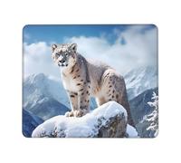 Ergonomico Tappetino per Il Mouse Snow Leopard Mountain 25X30Cm, Tampone per Mouse Antisfilacciamento Gaming Mousepad per Pc Notebook Laptop