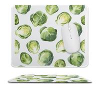 Ergonomico Tappetino per Il Mouse Watercolor Brussel Sprouts Gaming Mousepad Tappetino per Mouse 25x30cm per Casa,Laptop,Computer