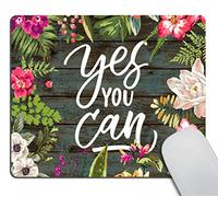 Ergonomico Tappetino per Il Mouse Yes You Can Motivational Quote Gaming Mousepad Tappeto Mouse 25x30cm per Casa,Computer,PC