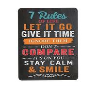 Ergonomico Tappetino per Mouse, 7 Rules of Life Motivational Inspirational Tappetino per Il Mouse Antiscivolo Gaming Mousepad per Computer PC Ufficio
