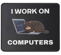 Ergonomico Tappetino per Mouse, Funny Cats And Computers Funny Cat Tappetino per Il Mouse Pratica Gaming Mousepad per Laptop Ufficio PC