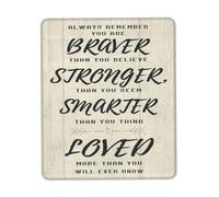 Ergonomico Tappetino per Mouse, You Are Braver Stronger And Smarter Than You Know Motivational Tappetino per Il Mouse Superficie Liscia Gaming Mousepad per Ufficio Laptop Notebook