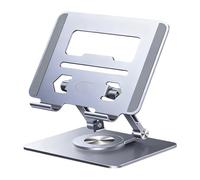 Ergonomischer Laptopständer aus Aluminiumlegierung 17x15x11,5cm - Verstellbarer & rotierender Notebookhalter mit rutschfester Silikonauflage | Faltbarer Laptop-Stand für Schreibtisch, Reisen & Office
