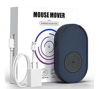 Ergopollo Mouse Jiggler, dispositivo per mouse non rilevabile - Shaker Wiggler con cavo USB e adattatore 5V1A, mantiene attivo lo schermo del PC, blu