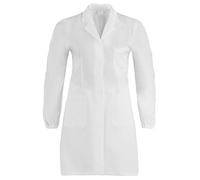 Ergos Workwear Giblor's Camice ISOTTA da Donna Medico Dottoressa in Cotone Manica Lunga BIANCO