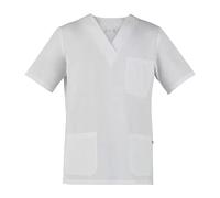Ergos Workwear Giblor's Casacca JASON da Dottore Infermiere Manica Corta Unisex Slim Fit BIANCO