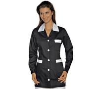 Ergos Workwear I.sacco Casacca MARBELLA Donna in Poliestere Cotone (Nero+bianco)