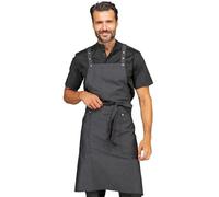 Ergos Workwear I.sacco Grembiule Pettorina WATSON Unisex in 100% Cotone (Black Jeans)