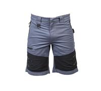 Ergos Workwear JRC Libano Shorts Man Pantalone Corto da Uomo Multitasche Elasticizzato Elastici in Vita da Lavoro (IT, Testo, S, Regular, Regular, Standard, Grigio)