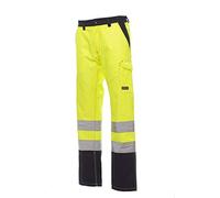 Ergos Workwear Payper - Charter Polar Pantaloni ad Alta visibilità da Uomo Foderato con Flanella Colore: Giallo Fluo/Blu Navy, Taglia: XL con Una T-Shirt in Omaggio
