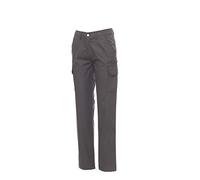 Ergos Workwear Payper - Forest Summer Lady Pantaloni Estivi da Donna 100% Cotone con Tasconi e Portametro Colore: Smoke, Taglia: XL con Una T-Shirt in Omaggio