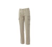 Ergos Workwear Payper - Forest Summer Lady Pantaloni Estivi da Donna 100% Cotone con Tasconi e Portametro Colore: Kaki, Taglia: XS con Una T-Shirt in Omaggio