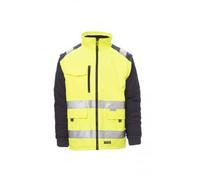 Ergos Workwear Payper - HIWAY Giubbotto ad Alta Visibilità Imbottito con Maniche Staccabili GILET Colore: GIALLO FLUO/BLU NAVY, Taglia: M