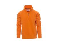 Ergos Workwear Payper - MIAMI+ Felpa da Uomo a Manica Lunga Mezza Zip con Collo Alto Colore: ARANCIONE, Taglia: 5XL