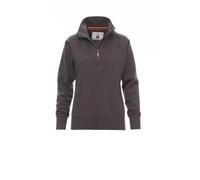 Ergos Workwear Payper - MIAMI+ LADY Felpa da Donna a Manica Lunga Mezza Zip con Collo Alto Colore: SMOKE, Taglia: L