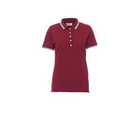 Ergos Workwear Payper - SKIPPER LADY Polo 100% Cotone Piquet con Bordini a Contrasto Manica Corta Donna Colore: BORDEAUX/BIANCO, Taglia: M