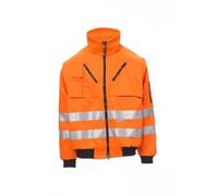 Ergos Workwear Payper - STREET Giubbino ad Alta Visibilità con Maniche Staccabili e Collo Alto Colore: ARANCIONE FLUO, Taglia: XXL