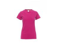 Ergos Workwear Payper - SUNSET LADY T-Shirt Sfiancata da Donna Girocollo 100% Cotone a Manica Corta Colore: FUXIA, Taglia: L