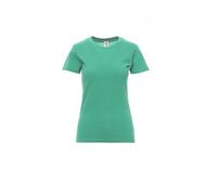 Ergos Workwear Payper - SUNSET LADY T-Shirt Sfiancata da Donna Girocollo 100% Cotone a Manica Corta Colore: EMERALD GREEN, Taglia: XL