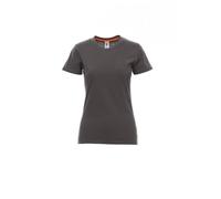 Ergos Workwear Payper - SUNSET LADY T-Shirt Sfiancata da Donna Girocollo 100% Cotone a Manica Corta Colore: SMOKE, Taglia: XXL
