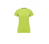 Ergos Workwear Payper - SUNSET LADY T-Shirt Sfiancata da Donna Girocollo 100% Cotone a Manica Corta Colore: VERDE ACIDO, Taglia: M