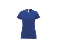 Ergos Workwear Payper - SUNSET LADY T-Shirt Sfiancata da Donna Girocollo 100% Cotone a Manica Corta Colore: BLU ROYAL, Taglia: M
