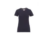 Ergos Workwear Payper - SUNSET LADY T-Shirt Sfiancata da Donna Girocollo 100% Cotone a Manica Corta Colore: BLU NAVY, Taglia: S