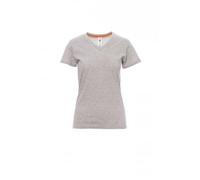 Ergos Workwear Payper - V-NECK LADY T-Shirt Scollo a V da Donna a Mezza Manica Sfiancata in Cotone Colore: GRIGIO MELANGE, Taglia: L