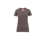 Ergos Workwear Payper - V-NECK LADY T-Shirt Scollo a V da Donna a Mezza Manica Sfiancata in Cotone Colore: SMOKE, Taglia: S