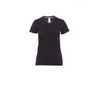 Ergos Workwear Payper - V-NECK LADY T-Shirt Scollo a V da Donna a Mezza Manica Sfiancata in Cotone Colore: NERO, Taglia: M