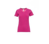 Ergos Workwear Payper - V-NECK LADY T-Shirt Scollo a V da Donna a Mezza Manica Sfiancata in Cotone Colore: FUXIA, Taglia: XL