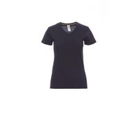 Ergos Workwear Payper - V-NECK LADY T-Shirt Scollo a V da Donna a Mezza Manica Sfiancata in Cotone Colore: BLU NAVY, Taglia: L