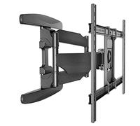 Ergosolid Supporto da parete per TV orientabile, robusto per schermi da 55 a 85 pollici, LED LCD, supporto TV con VESA max 600 x 400 mm, fino a 68,2 kg, Nero