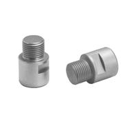 Ergotec Coppia Prolunga asse pedale per Filettatura 9/16 in acciaio inox Argento