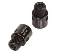Ergotec Coppia Prolunga asse pedali per filettatura 9/16" in acciaio inox Nero