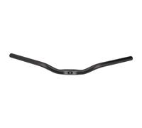 Ergotec - Manubrio per bicicletta H-Bar, 25,4 mm, larghezza 600 mm, alluminio anodizzato nero, curvatura a 30°, ergonomico, per MTB, trekking e City Bike