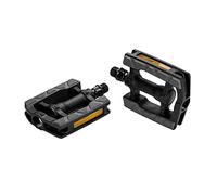 Ergotec Pedale per bicicletta da trekking e da città, superficie gommata antiscivolo per una presa sicura, stabile asse in acciaio da 7 mm, filettatura 107 x 80 mm, filettatura 9/16", plastica/carta