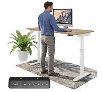 Ergotopia Desktopia One scrivania regolabile in altezza | scrivania elettrica regolabile in altezza | scrivania da ufficio regolabile in altezza, tavolo regolabile TÜV-testato, 7 anni di garanzia