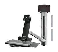 "StyleView Sit-Stand Combo Arm 61 cm (24"") Alluminio, Supporto" "bianco, 13,2 kg, 61 cm (24""), 75 x 75 mm, 100 x 100 mm, Alluminio"