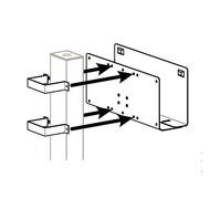 Ergotron Attachment Options 3 x 3 Post Peripheral Bracket. Grigio (BRACKETMOUNT