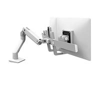 Ergotron - Braccio per doppio monitor HX, supporto da scrivania VESA - per due monitor fino a 32 pollice, 2,3-7,9kg ciascuno - Bianco (45-476-216)