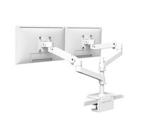 Ergotron LX Pro Premium - Braccio doppio monitor impilabile verticale, supporto da tavolo VESA per 2 monitor fino a 24", da 4 a 10 kg ciascuno - Bianco