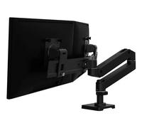Ergotron LX Pro Premium - Braccio doppio diretto per monitor, supporto da tavolo VESA per 2 monitor fino a 27", 4,1 kg ciascuno - Nero opaco