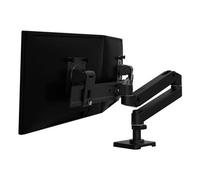 Ergotron LX Pro Premium - Braccio doppio diretto per monitor, supporto da tavolo VESA per 2 monitor fino a 27", 4,1 kg ciascuno - Nero opaco