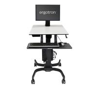 Ergotron WorkFit-C, Single LD Sit-Stand Workstation Nero, Grigio Carrello multimediale (WORKFIT-C SINGLE LCD - .)
